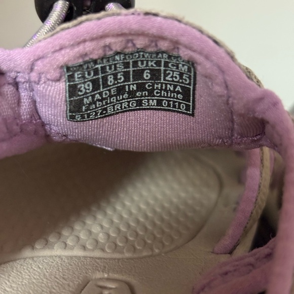 KEEN Women's Sandals Whisper 5127-BRRG Grey/Purple Suede Hiking Bungee Shoes 8.5 - Picture 7 of 9